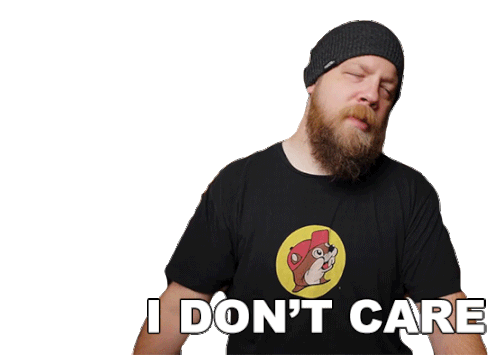 I Dont Care Ryanfluffbruce Sticker - I Dont Care Ryanfluffbruce Riffs Beards And Gear Stickers
