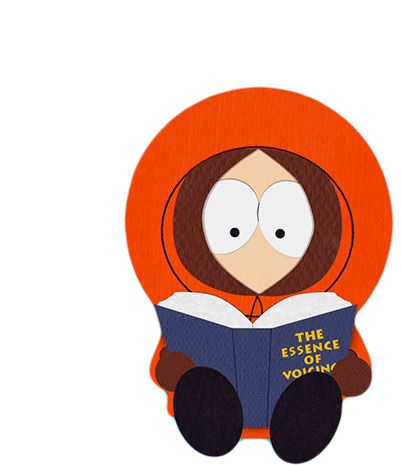 Reading Kenny Mccormick Sticker - Reading Kenny Mccormick South Park Stickers