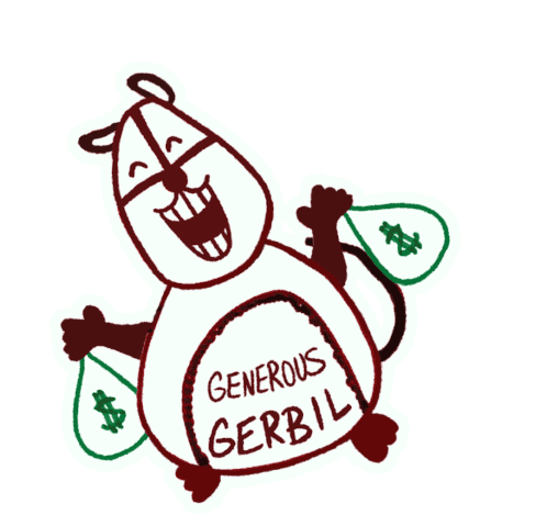 Generous Gerbil Veefriends Sticker - Generous Gerbil Veefriends Giving Stickers