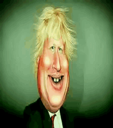 a caricature of a man in a suit and tie smiling