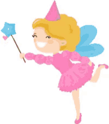 princess fairy magic wand happy