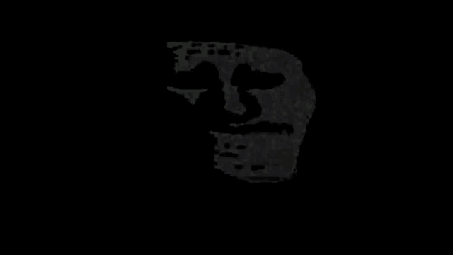 Dark Sad Troll Face Sticker GIF