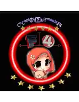 a picture of a girl with a teddy bear and the number 4 in a red circle