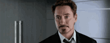 a man with a beard is wearing a suit and tie and looking at the camera .