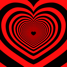 a red and black optical illusion with the name captain rb on the bottom