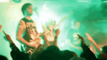 head banging rocking out metal music metalcore live show