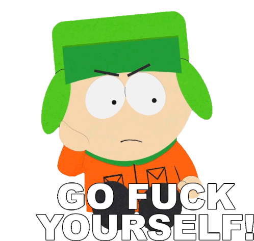 Go Fuck Yourself Kyle Broflovski Sticker - Go Fuck Yourself Kyle Broflovski South Park Stickers