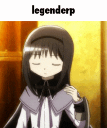 a picture of a girl with the word legenderp on top of it