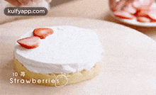 10strawberries cake dessert food icing