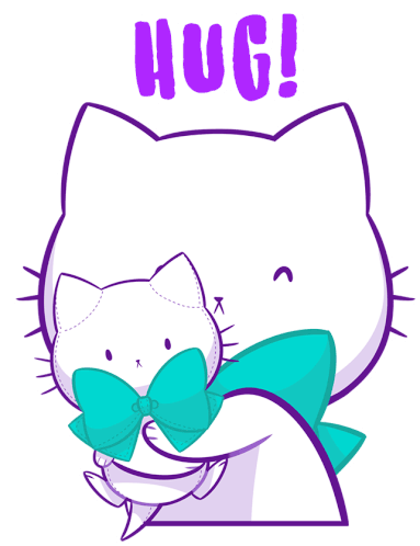 Love Cat Sticker - Love Cat Kawaii Stickers