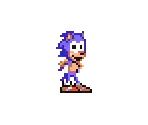 a pixel art drawing of sonic the hedgehog