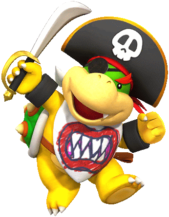 Bowser Jr Pirate Sticker - Bowser Jr Pirate Artwork Stickers