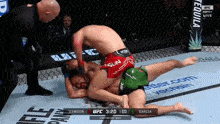 a ufc fight between dawson and garcia is being broadcast on espn