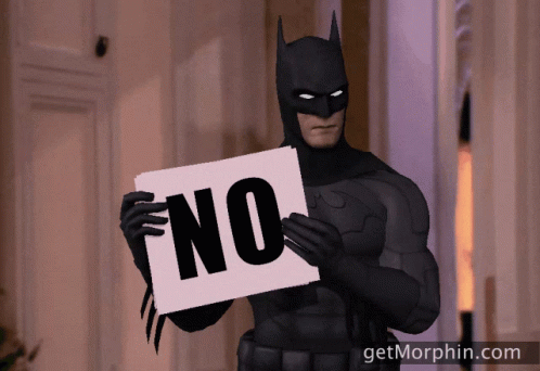 Batman No GIF - Batman No Sign - Discover & Share GIFs