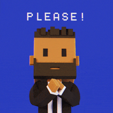 a cartoon character with a beard is asking for something