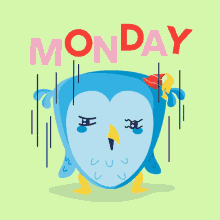 bad mood bird crying exhausted hangover