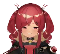 a girl with red hair is wearing a choker and a necklace