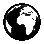 a pixel art illustration of a globe on a white background