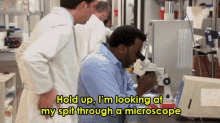Lol Spit GIF - The Office Microscope Laboratory GIFs