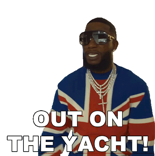 Out On The Yacht Gucci Mane Sticker - Out On The Yacht Gucci Mane Look Ma I Did It Song Stickers