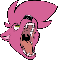 Awooga Whoa Sticker - Awooga Whoa Pink Wolf Stickers