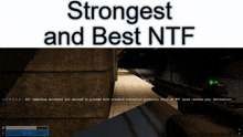 a video game with the words strongest and best ntf on the top