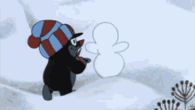 Malykrtek Snowman GIF - Malykrtek Maly Krtek GIFs