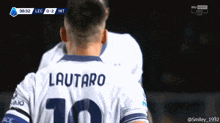 a soccer player with the name lautaro on their jersey