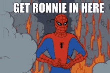 Get Ronnie Spiderman GIF - Get Ronnie Spiderman Burning GIFs
