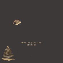 a black background with the words merry christmas from pt saka saki sentosa on it