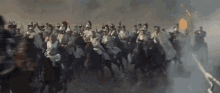 Esercito Battaglia Guerra Combattrere Fuoco Cavallo Cavalleria GIF - Battle War Soldiers GIFs