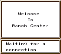 welcome to ranch center waiting for a connection written in pixel art