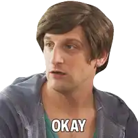a man is wearing a wig and says okay