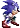 a pixel art of sonic the hedgehog running on a white background