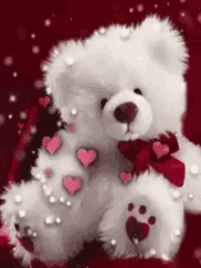 Happy Valentines Day Teddy Bear GIF - Happy Valentines Day Teddy Bear Hearts GIFs