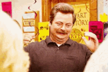 Happy Parks And Rec GIF - Happy Parks And Rec Ron Swanson GIFs