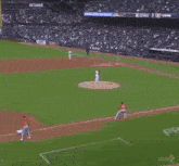 an aerial view of a baseball game with the word live on the bottom left