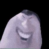 a close up of a person 's face with a huge smile on it