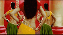 a group of women are dancing in front of a screen that says sd delay video