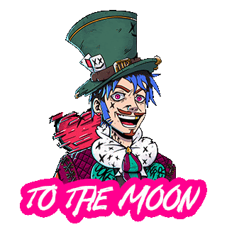 Jokerclub To The Moon Sticker - Jokerclub Joker To The Moon Stickers