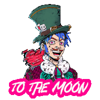 Jokerclub To The Moon Sticker - Jokerclub Joker To The Moon Stickers