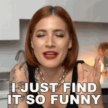 I Just Find It So Funny Candice Hutchings GIF - I Just Find It So Funny Candice Hutchings Edgy Veg GIFs