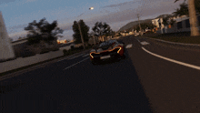 a car is driving down a street with a license plate that says ' ln ' on it