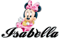 Isabella Isabella Name Sticker - Isabella Isabella Name Minnie Mouse Stickers