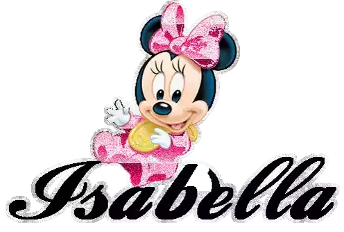 Isabella Isabella Name Sticker - Isabella Isabella Name Minnie Mouse Stickers