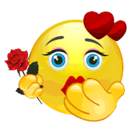 Smiley Rose Sticker - Smiley Rose Kiss Stickers