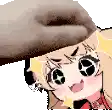 a cartoon girl wearing a hat is smiling .