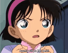Detective Conan Ayumi GIF - Detective Conan Ayumi Ayumi Will Do Her Best GIFs