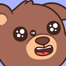 a cartoon drawing of a teddy bear 's face with a youtube button on its nose