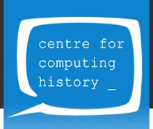 a speech bubble with the words centre for computing history on it
